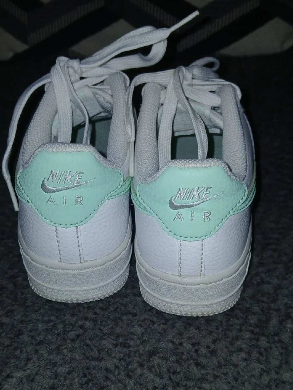 Nike Airforce 1 with Mint Green Swoosh